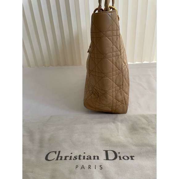 Authentic ChristianDior Lady Handbag Leather Ivory Detachable Strap With Dustbag - Picture 6 of 12